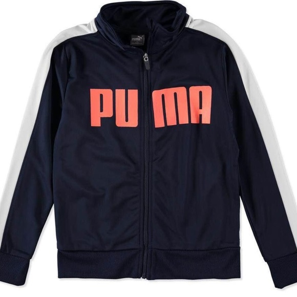 BRAND NEW youth puma slant pack tricot track jacket size S - Picture 2 of 3